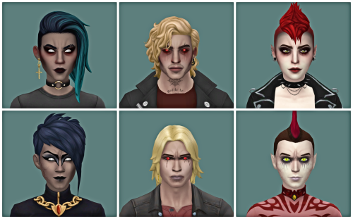  ✿Maxis Gallery Makeovers - “Rebellious Vampires” household from The Sims 4: Vampires trailers.