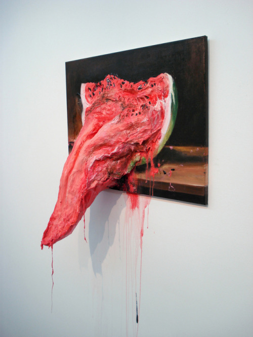 Valerie Hegarty (American, b. 1967, Burlington, VT, USA) - Watermelon Tongue, 2012, Canvas, Stretche