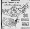 100 years ago, on April 10, 1921 population distribution in the United States with sizes of states adjusted for population, and sizes of cities adjusted for how much of the population of the state they comprise.