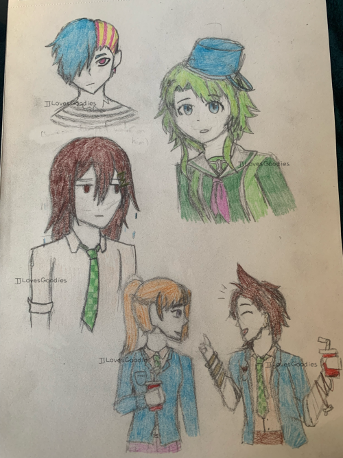Here, Have Some Yttd Stuff I Did While Messing With Coloured Pencils :D