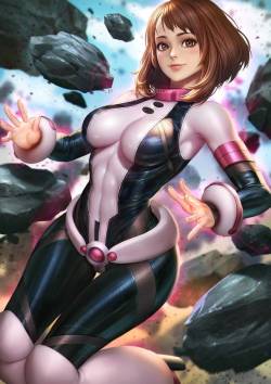 youngjusticer: The cutest little thing.  Ochaco, by Nudtawut Thongmai.       