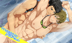 themajesticlulu:  Sousuke X Makoto [Free!] By MazjojoSousuke &lt;3 Please support Mazjojo if you can @ https://www.patreon.com/mazjojo?ty=h even if it’s just ũ it would go a long way. 