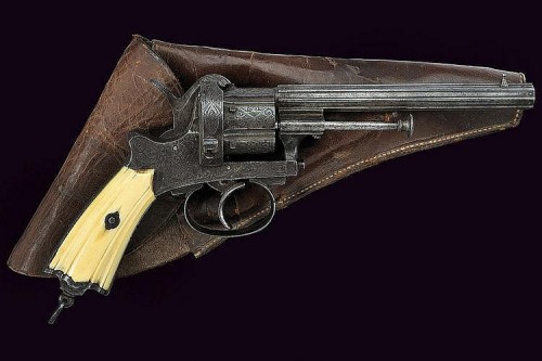 An ivory handled pinfire revolver given from the Italian freedom fighter Giuseppe Garibaldi to a car