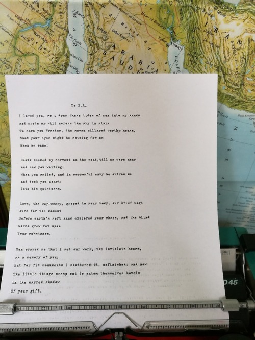 sevenpillarsofwisdom:I received a typewriter for my bday and one of the first things i did was to co