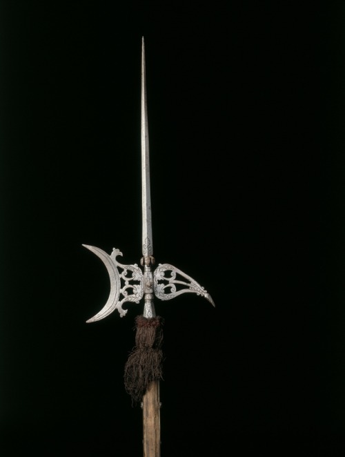 Italian parade halberd, early 17th century.from The Cleveland Museum of Art