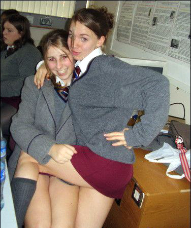 Real schoolgirls being a little naughty