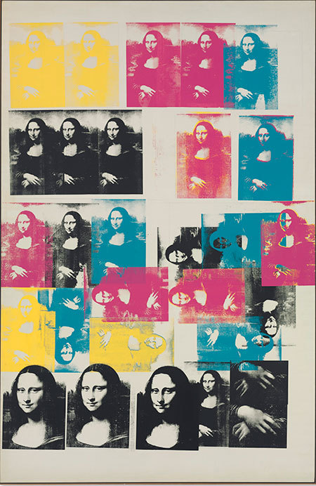 artist-andy-warhol:Colored Mona Lisa, 1963, Andy Warhol