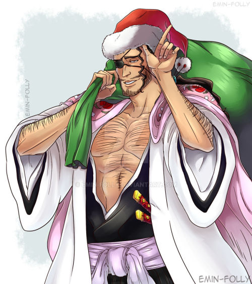 emin-folly:  A belated holiday commission of a Santa Shunsui for a friend on DeviantArt~I had a lot of fun drawing this, I’ve missed my morally dubious shadow man so much &lt;&lt;33