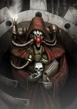 fuckyouimfantastic:  jolly-plaguefather:  warhammer-fan-art:  Ecanus by brotherostavia  Tech-Priests are precious metal babies.  You guys keep reblogging tech-priests and im telling you…. i might start drawing them. 