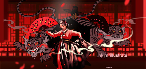 nkim-illustrates:White Tiger Den & Maiden of Blood.
