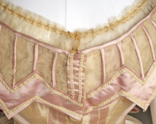 Satin Striped Gown with Changeable Bodice, ca. 1865Mme. Marguerite Robesvia The Met