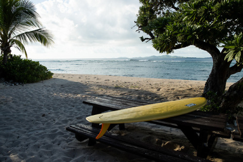 vanssurf:Joel Tudor’s 7’0” Stu Kenson single fin, practically begging to be waxed.  Todd Glaser