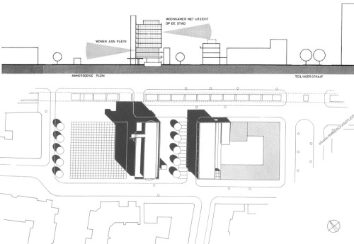 dutch80s:Meer beelden van Ammersooiseplein in Rotterdam. 55 woningen - ontworpen door DKV architekte