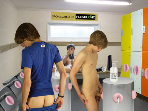 humanboyworld:  The locker-room became so much more popular after it had been sponsored by the Fleshlight company… 