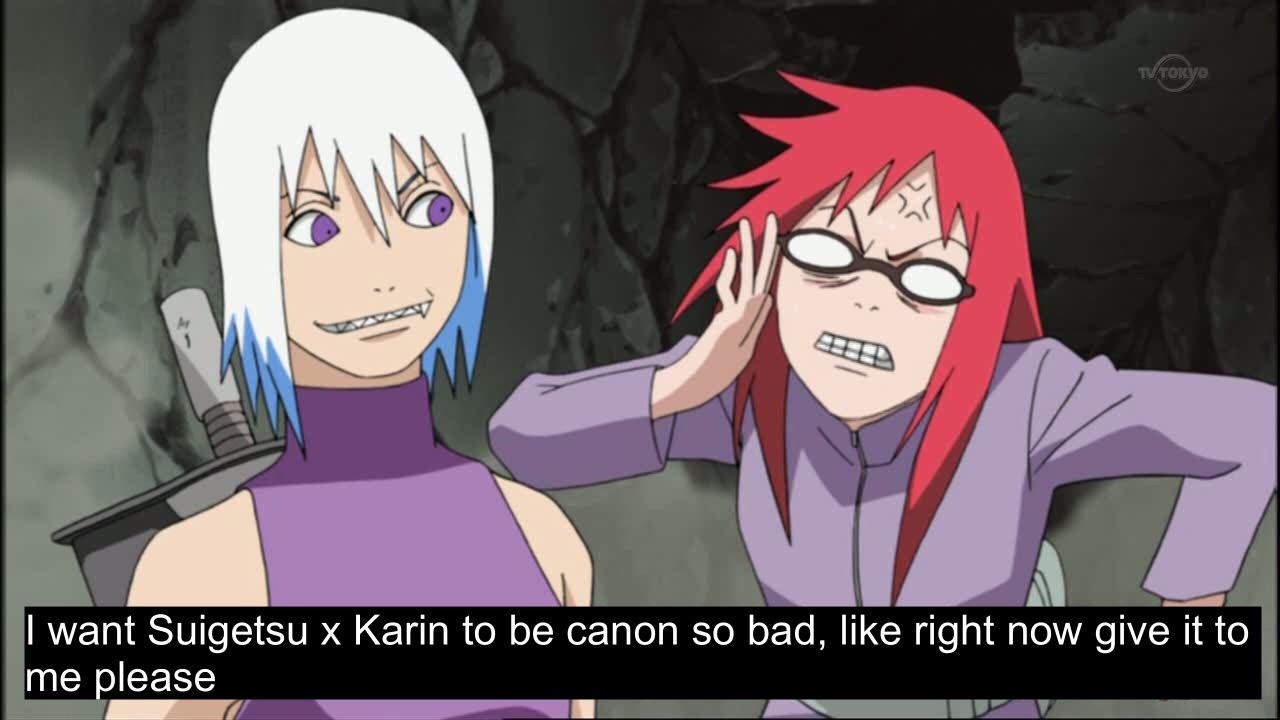 narutocoupleconfessions:  I want Suigetsu x Karin to be canon so bad, like right