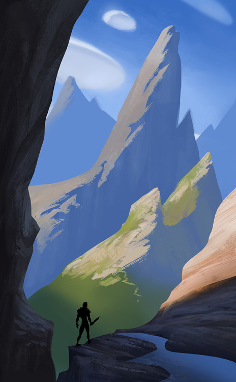 tycarterart:Painting Process on Mt. OlympusI’ve gotten a lot of questions about my painting process 