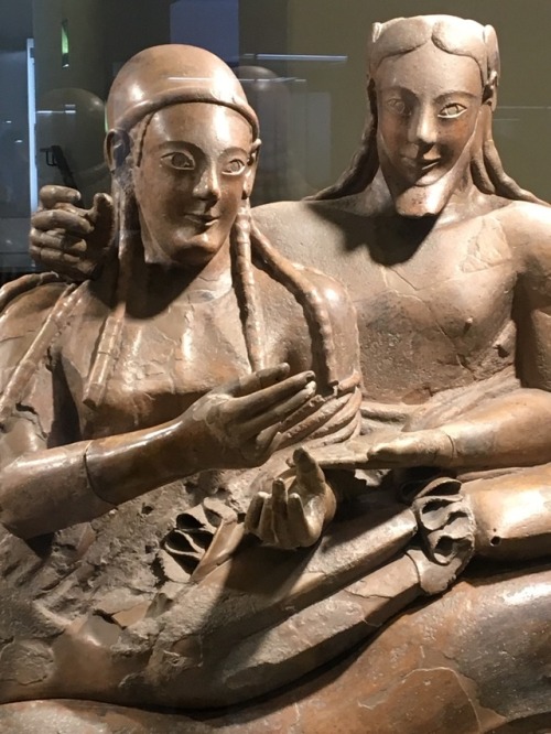 clodiuspulcher:Sarcophagus of the Spouses at the Etruscan Museum in Rome!