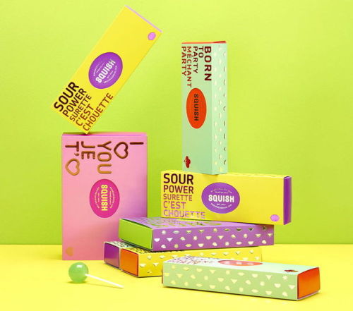 Cheerful candyland identity and package designed by Caroline Reumont and Phil Malizia 