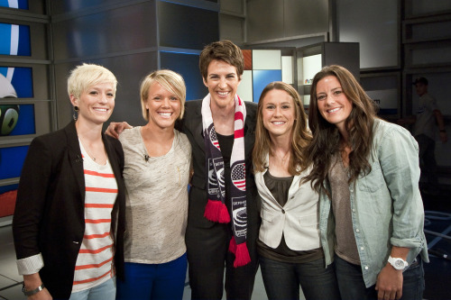 trms:Photo: Rachel Maddow and players from the U.S. Women’s National Soccer Team, July 19, 2011Last 