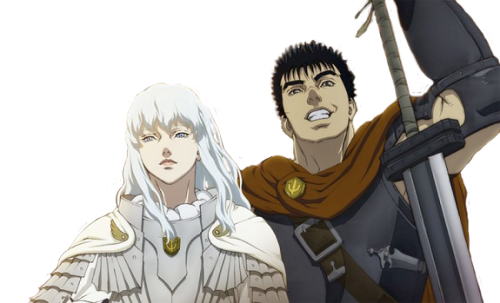 vapor-man:Shitty Attempt at a transparent image of Guts and Griffith