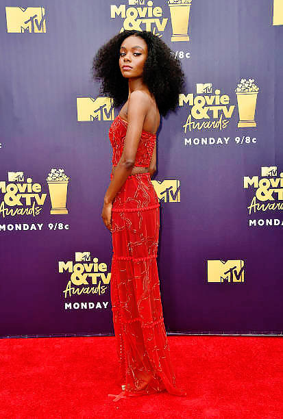 inthemoodforchaos: Ashleigh Murray attends the 2018 MTV Movie And TV Awards