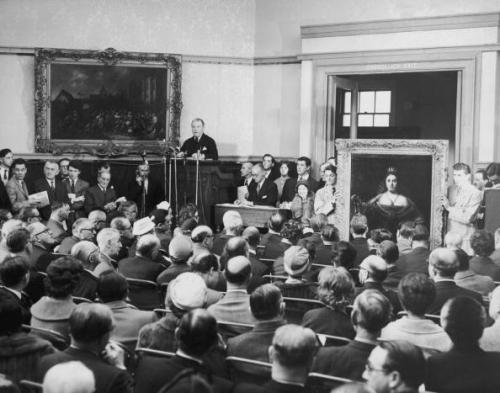 On 1st April in&hellip;1960 Juno is sold. The auction room at Christie&rsquo;s, London, duri