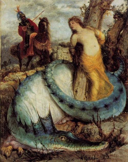 Arnold Böcklin, Ruggiero rescuing Angelica, 1873