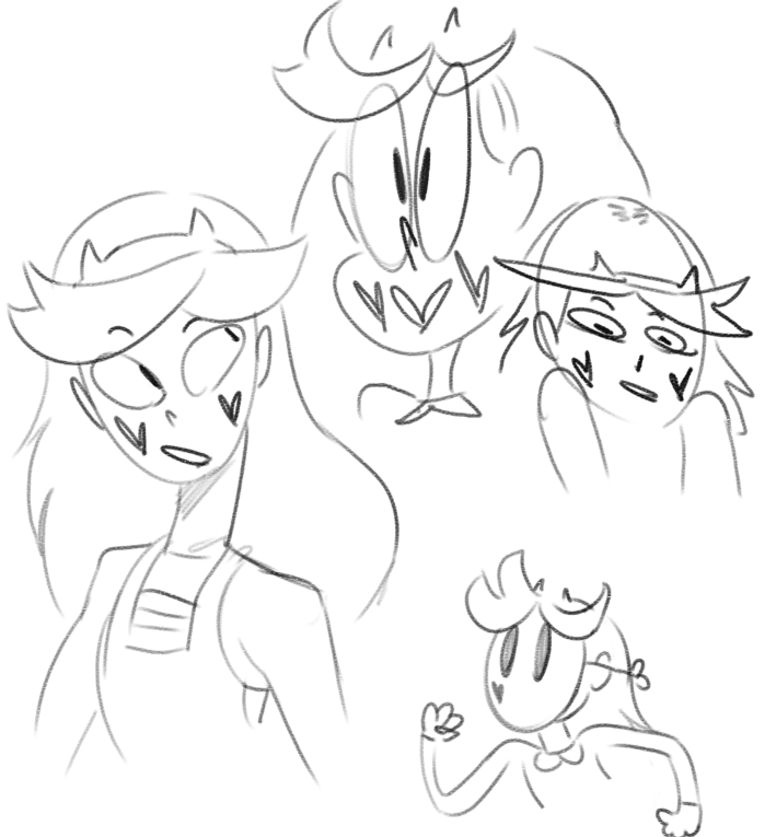 dead-carl-artblog:Some random and Halloween star doodles. Hpoo &lt;3 &lt;3