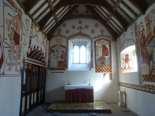 johnthelutheran:egosvmqvisvm:Nave with screen, sacristy, and sanctuary of St. Teilo’s Church, 