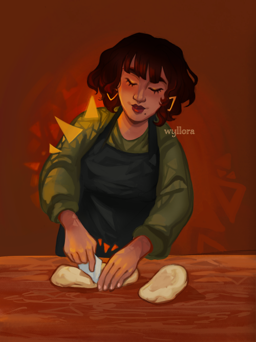 9th artfight attack! This is futchier (on IG)’s tremere Kamila, making some kesra! really happ