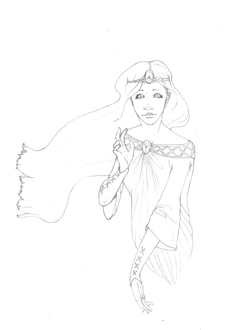 Varda, Lady of the Stars.  I’ve started to work on illustrations of all the Valar. I started w