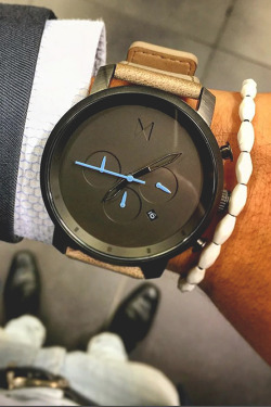 motivationsforlife:  The new Chrono Gun Metal/Sandstone LeatherGet yours here! MVMT Watches / Buy here / Photographer