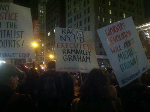aquaticwonder:  Michael brown protest at union square tonight 