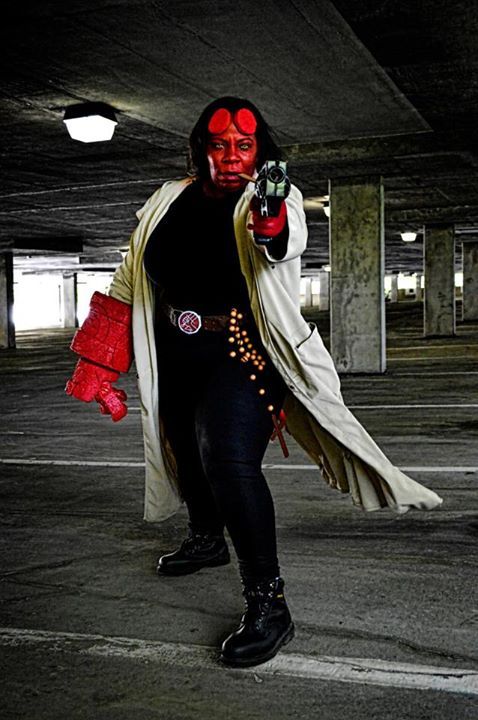 teratocybernetics: cuteaggression: cosplayingwhileblack: X Character: Rule 63! Hellboy Series: Hellb