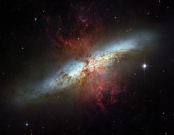 just&ndash;space:  Messier 82 the magnificent starburst galaxy js