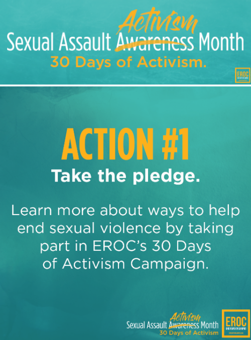 TAKE THE PLEDGE: http://endrapeoncampus.org/saam2017#SAAM #SAAPMMore posts on Sexual Assault Awarene