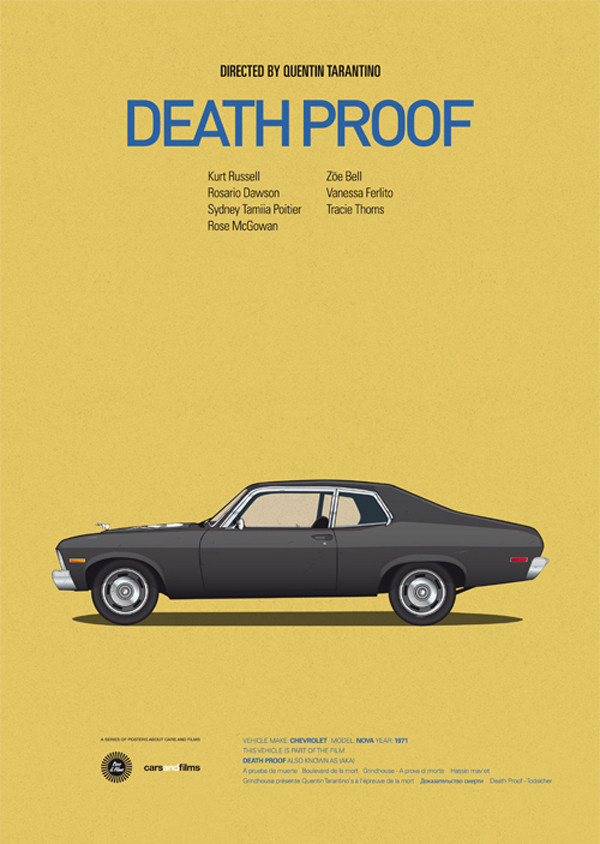 unknowngenre:  Cars and Films by Jesús Prudencio  Minimal posters of some of the