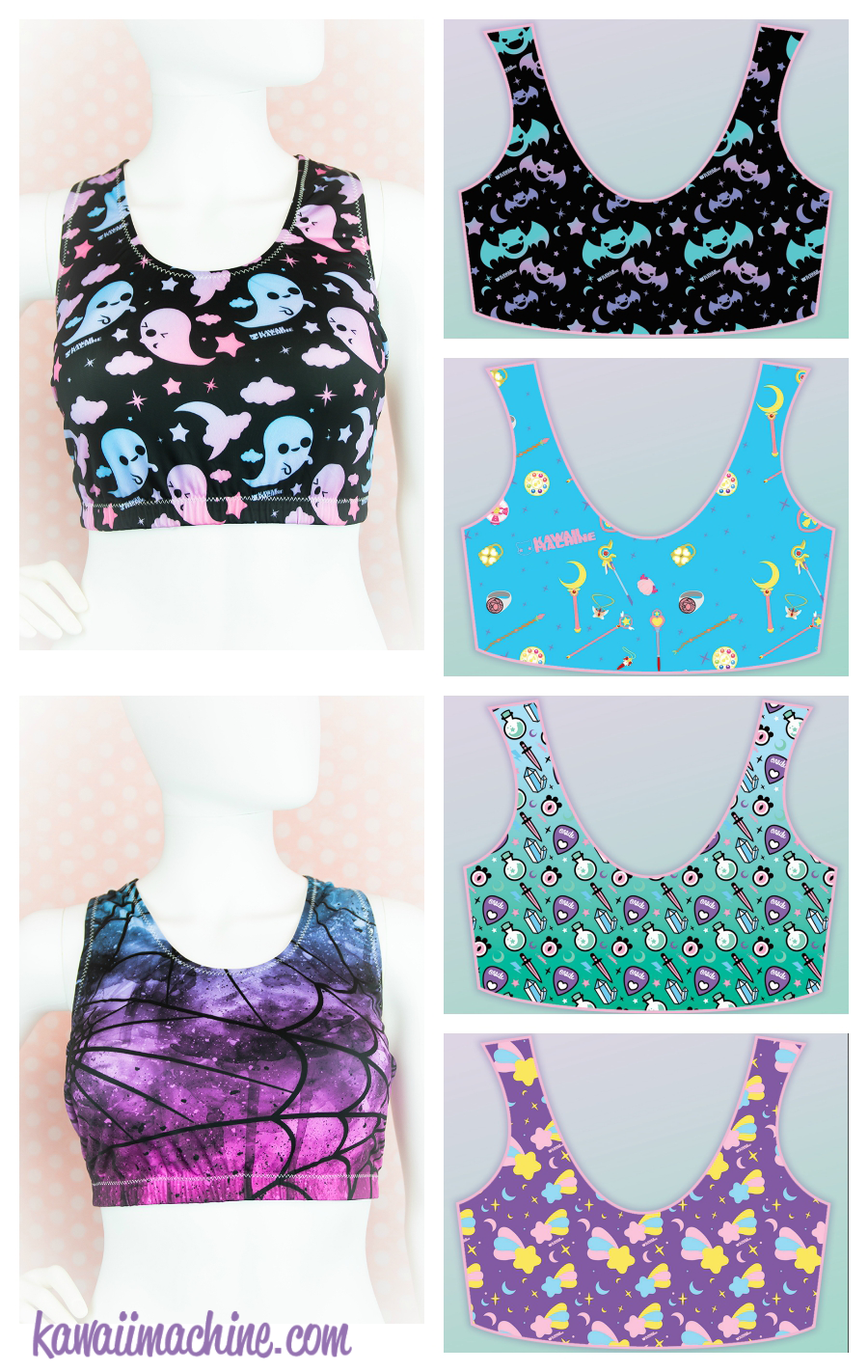 thekawaiimachine:  I’ve added even more patterns for the sports bras to both the