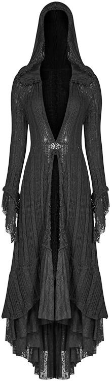 Long Hooded Knit Cardigan by Punk Rave - get it here☠️ Best Blog for dark fashion and lifestyle ☠️ 