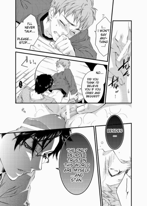 maddamredders-yaoi:  dubcon:  [stalemate/ yashiro] D no Satsujinsha   I’m going to break and muzzle you with drugs and sex… 