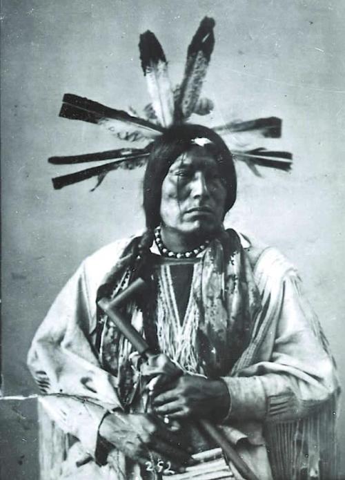 Whoe-A-Ke (Man Who Packs The Eagle), Dakota. Photo by William Henry Jackson, 1877. Nudes & Noises  