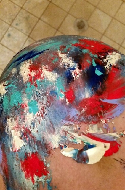 housewifeswag:  I did my first boob painting today! ^_^