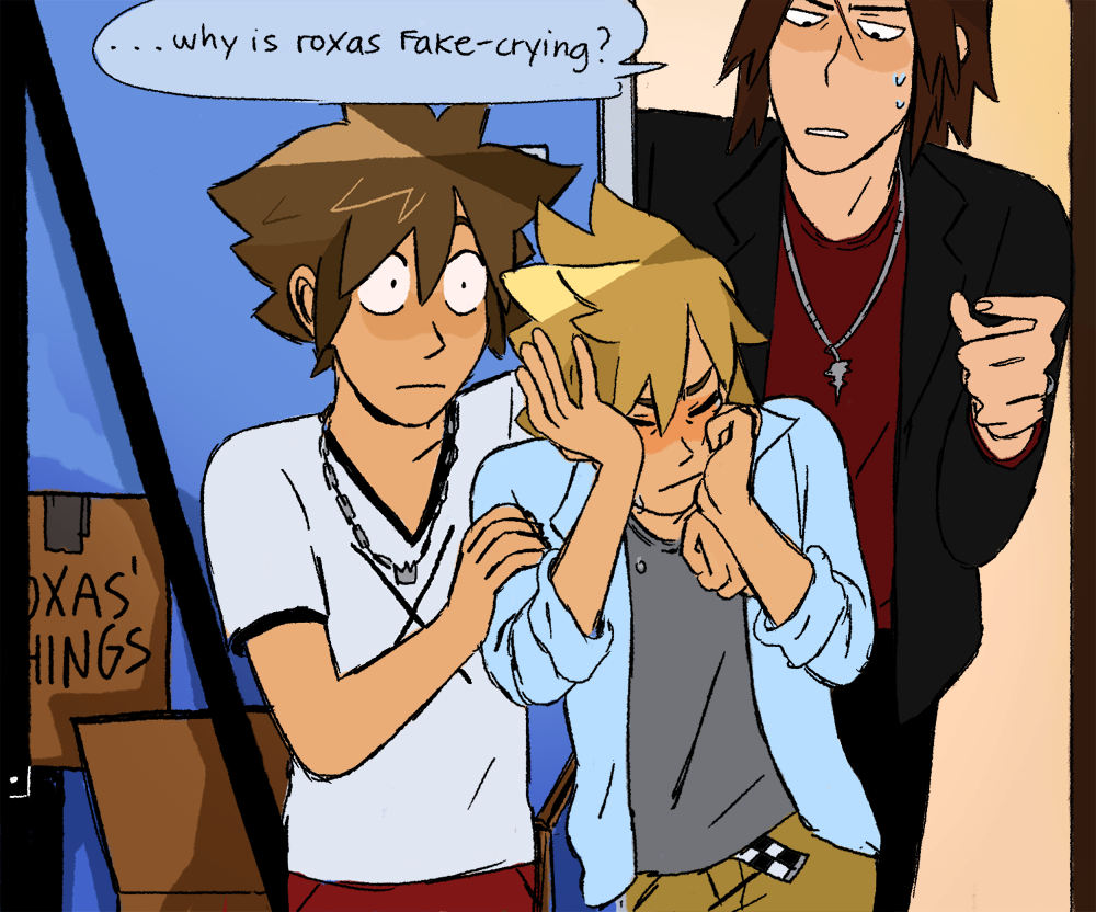 liverpepper:  sora &amp; Roxas: APRIL FOOLS!!!!!sora: we’re back!!!!!!Roxas: