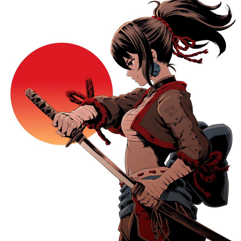Samurai girl with katana: Original anime... (19 Mar 2018)｜Random Anime Arts  [rARTs]: Collection of anime pictures