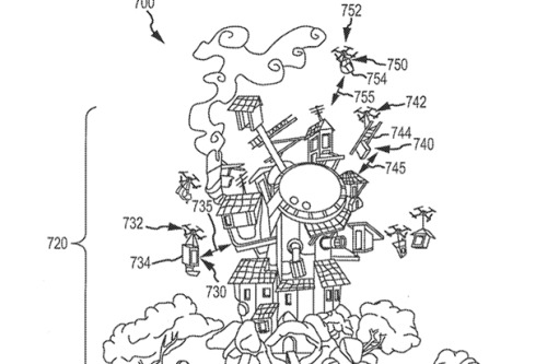 robottheater: Disney’s Patent Drawings for Drone Actors and floating projection pixels.  