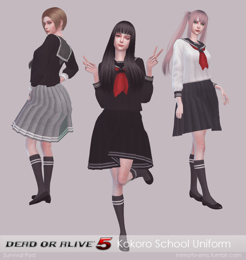 DOA 5 Kokoro School Uniform AExtracted and converted from original game “DOA 5” by rolanceDownload