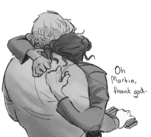 sableyesmaw:nihhon:oh martin[ID: a two panel greyscale comic of Martin and Jon.1. Martin leaning for