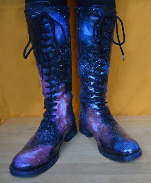 magicallyimprobable:  Space boots vol 2! Need I say more? Compare with our first try. I think these turned out p. nice. Made with Cajahdus, who will henceforth walk in style. Edit: As this is getting tons of notes (as in literally a thousand during one