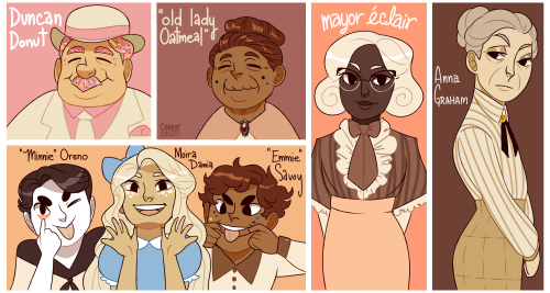cookiekhaleesi: The updated cast of cookies and crime! Complete with new characters, name changes, a