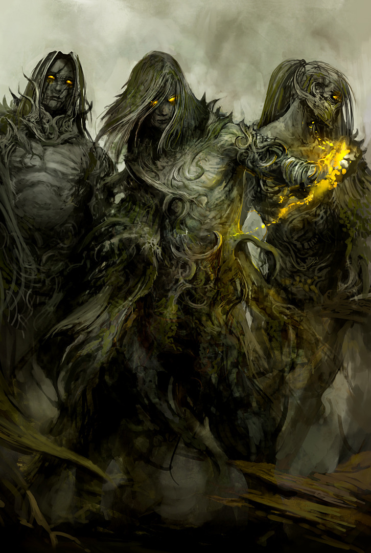 kekai-k:  kiriutar:  kekai-k:  Very early concepts of Evil Sylvari and various evil